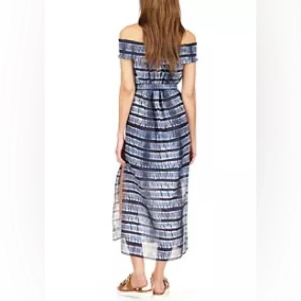 Michael Kors Shibori Striped Blue Maxi Dress‎